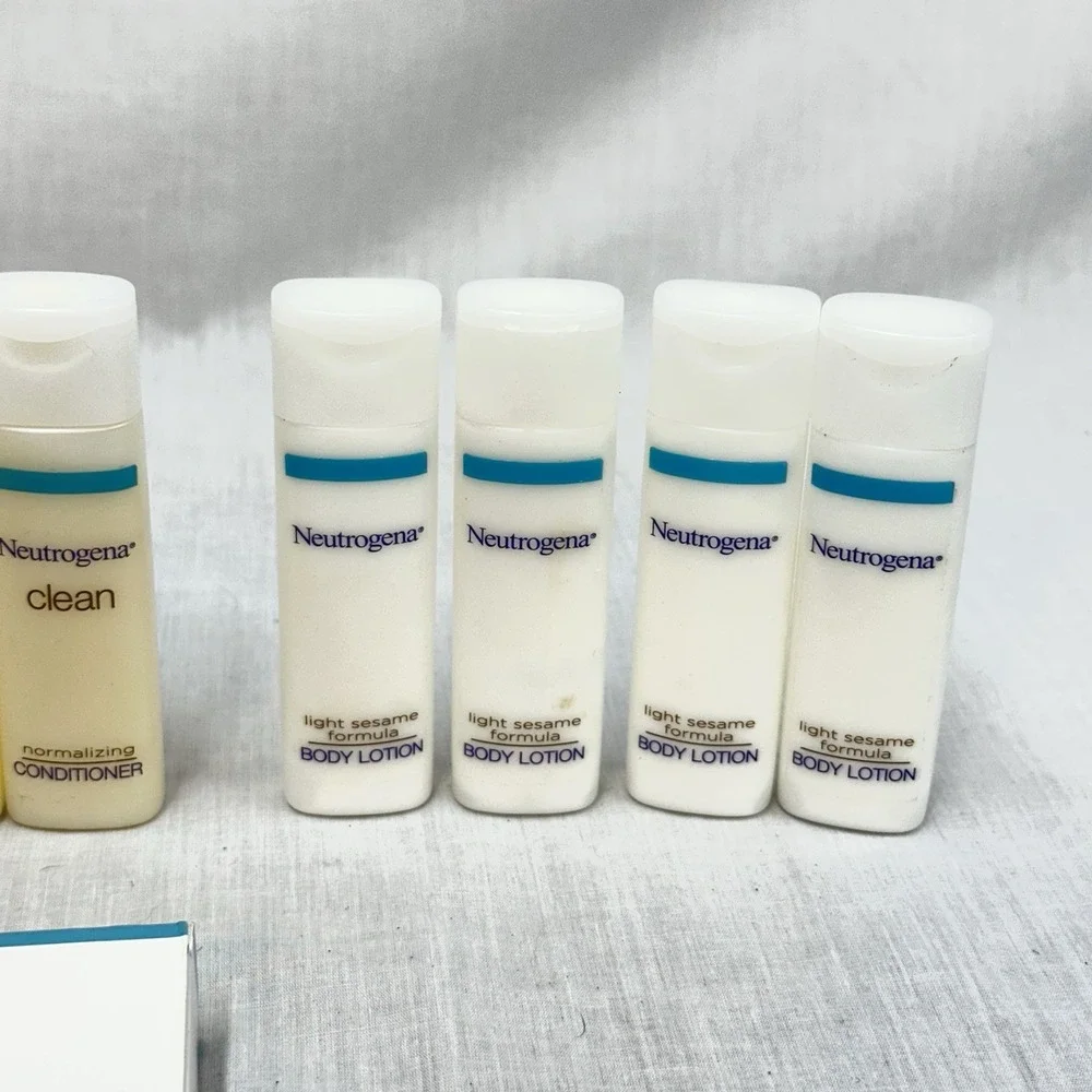 NEUTROGENA CLEAN SHAMPOO AND CONDITIONER Hotel Amenities/Travel size NEW 12 Item